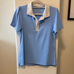 Blue Short Sleeve Polo Shirt active wear